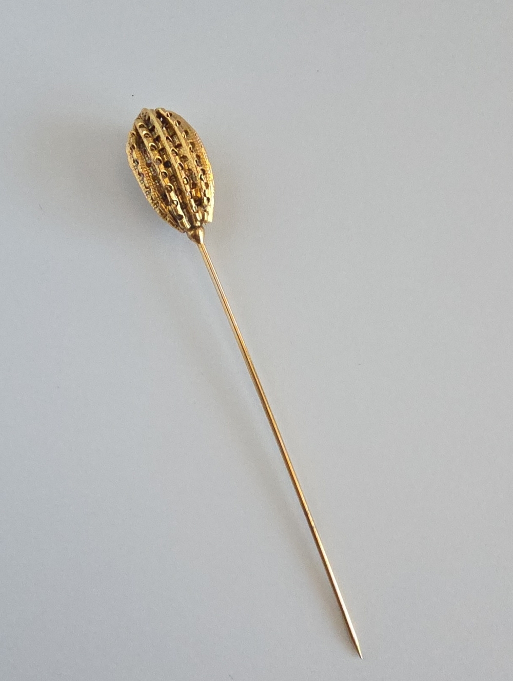 Vintage 4" Gold-Tone Stick Pin -Hat Pin -Lapel Pin